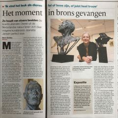 Artikel in de Gelderlander Het moment in brons gevangen. | bronzen beelden en tuinbeelden van Jeanette Jansen | bronzen beelden en tuinbeelden van Jeanette Jansen |